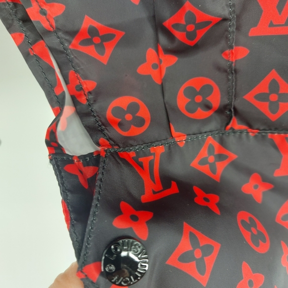 LOUIS VUITTON Red Monogram Jogging Pants In Technical Cotton - Picture 10 of 16